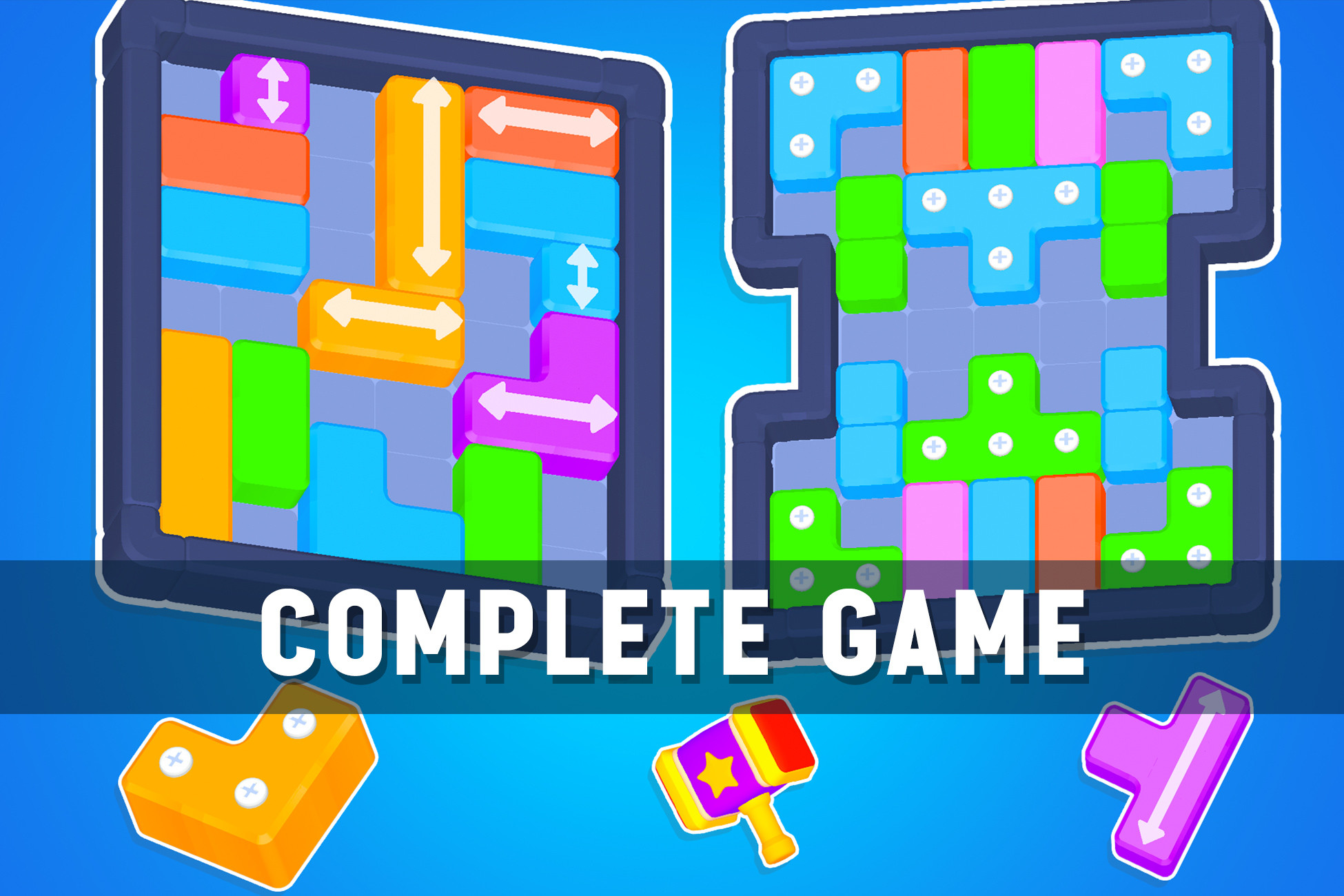 Unity Block Game Color Block Jam | Game Template | Packs | Unity Asset Store