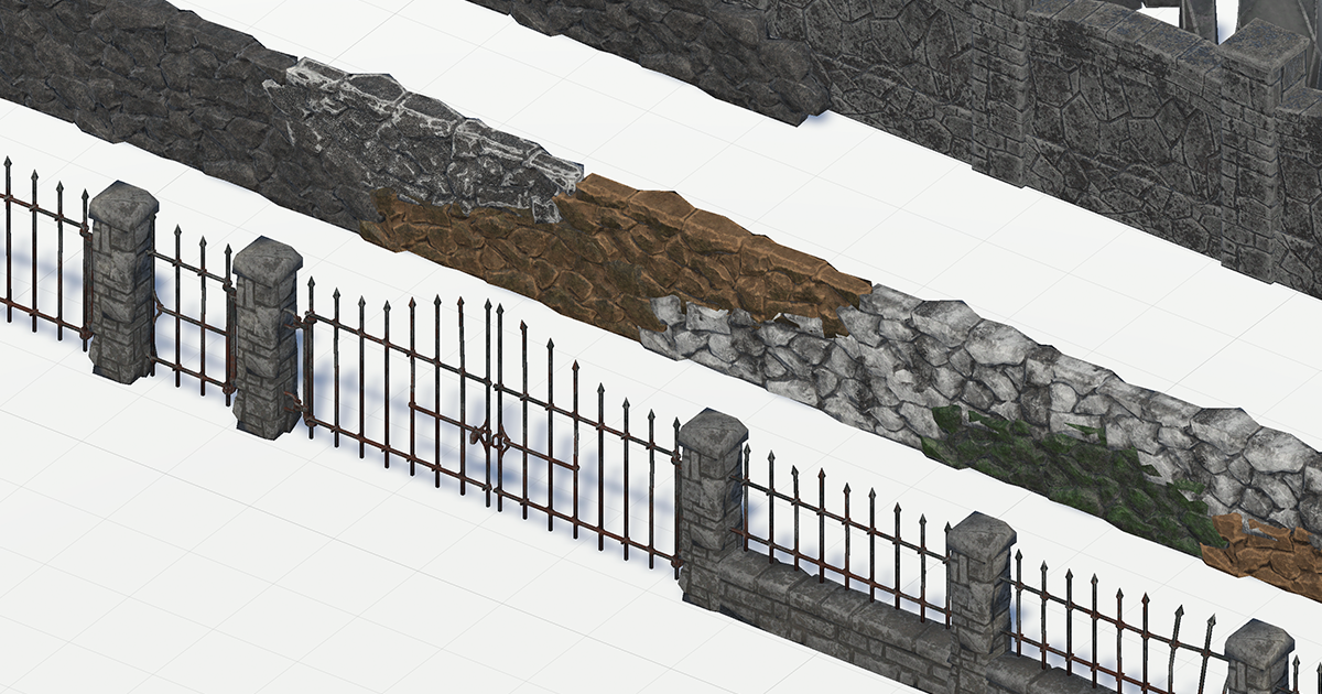 Stone fences - main package | 3D Historic | Unity Asset Store