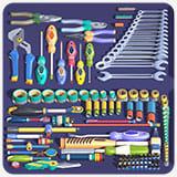 Industrial Toolkit Pack - 117 Lowpoly Toon Style Mechanical Tools Big Collection