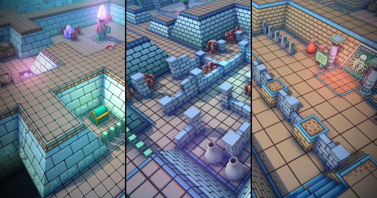 Underwater City Environment Kit - Lowpoly Modular Assets [Mobile ...