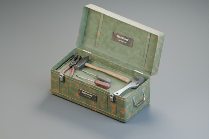 Worn Metal Toolbox