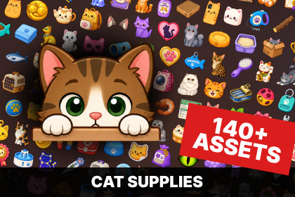 Cat Care Pet Supplies Grooming Veterinary Toys Icons Pack