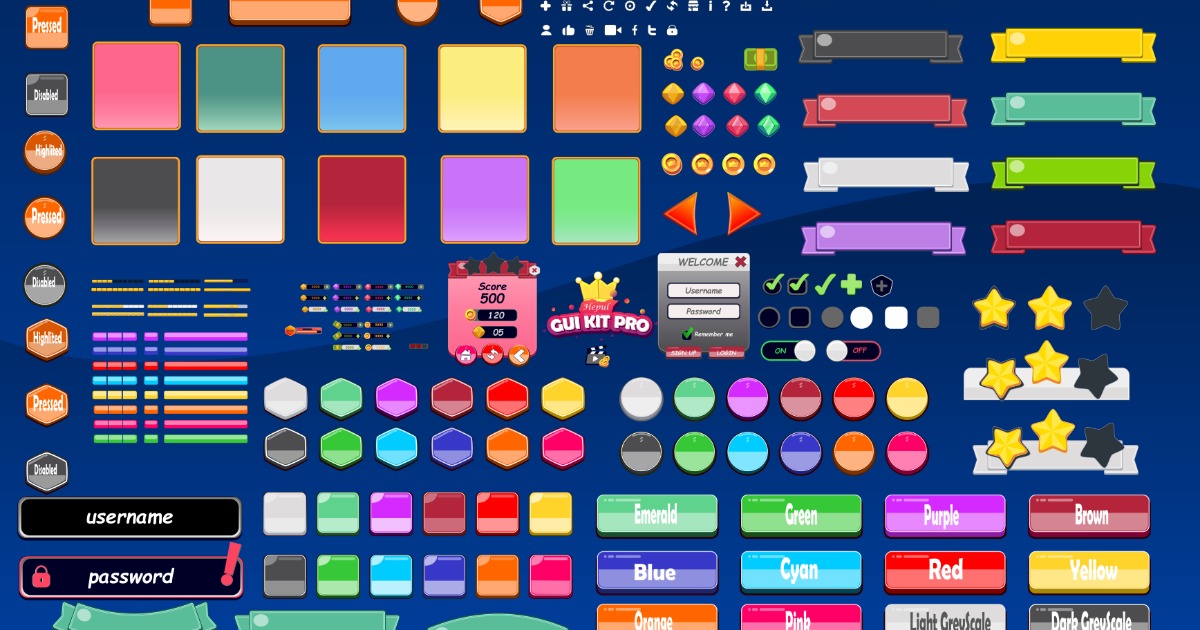 Full UI Kit | 2D GUI | Unity Asset Store