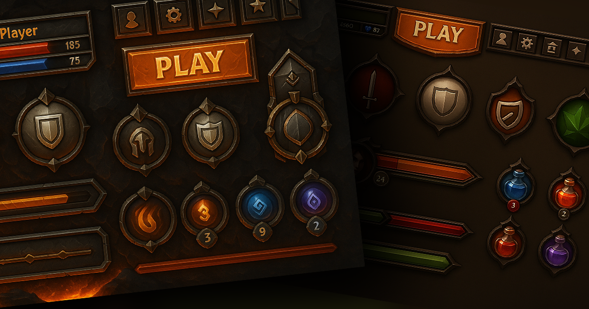 RPG UI KIT-ELEMENTS | 2D GUI | Unity Asset Store