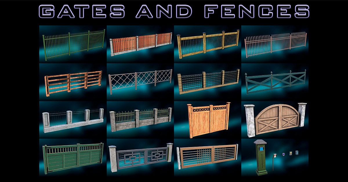 Gates and Fences | 3D Props | Unity Asset Store