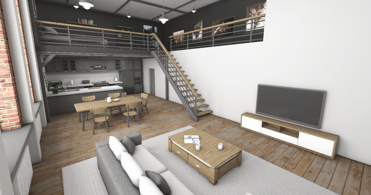 Loft Apartment | 3D Interior | Unity Asset Store