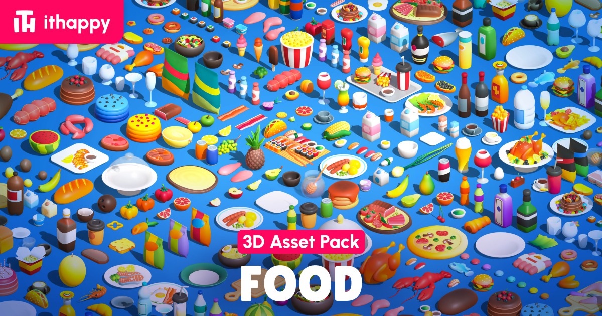 Food - Low Poly 3D Models Pack | 3D Food | Unity Asset Store