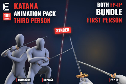 Katana Animation Pack | First person and Third Person Synced!