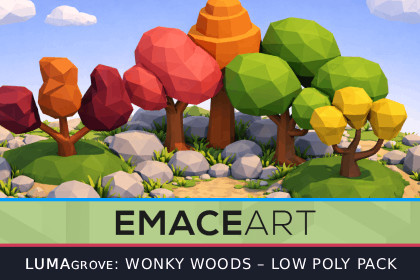 LumaGrove: Wonky Woods – Low Poly Nature Asset Pack