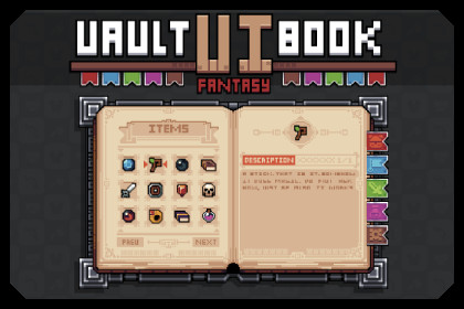 Pixel Vault UI Series | Fantasy Book UI V2