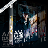 AAA Game Character American Detective