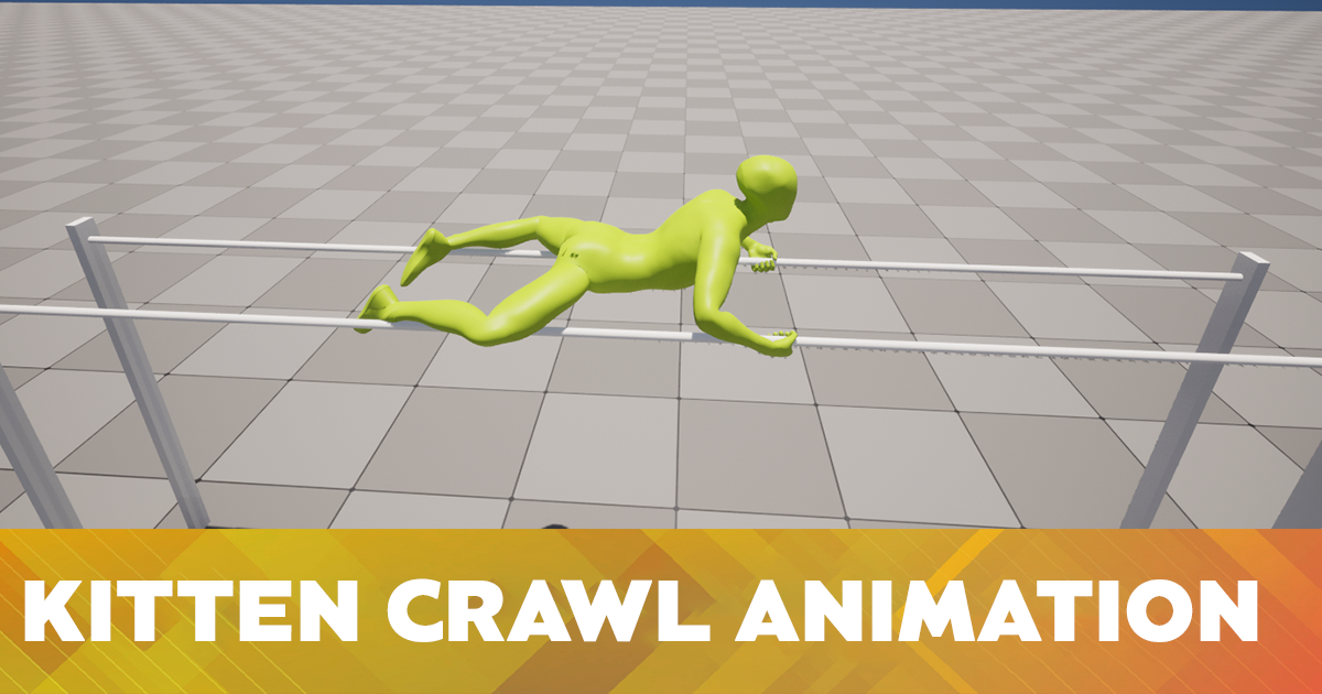 Parkour Kitten Crawl Animation | 3D Animations | Unity Asset Store
