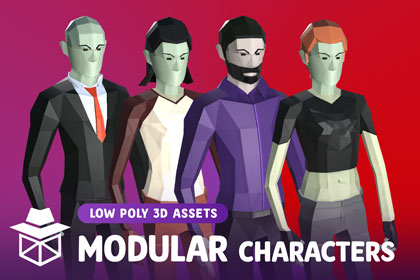 Low Poly Modular Citizens Pack