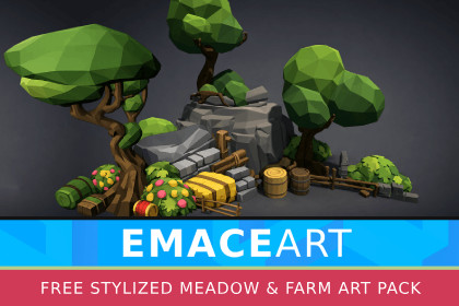 NatureForge: Low Poly Meadow & Farm Kit (Free Edition)