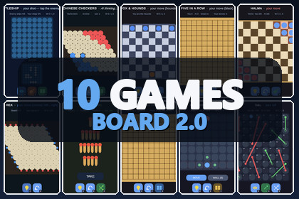 Mini Game Templates Board 2.0 - 10 Board Starters for Unity