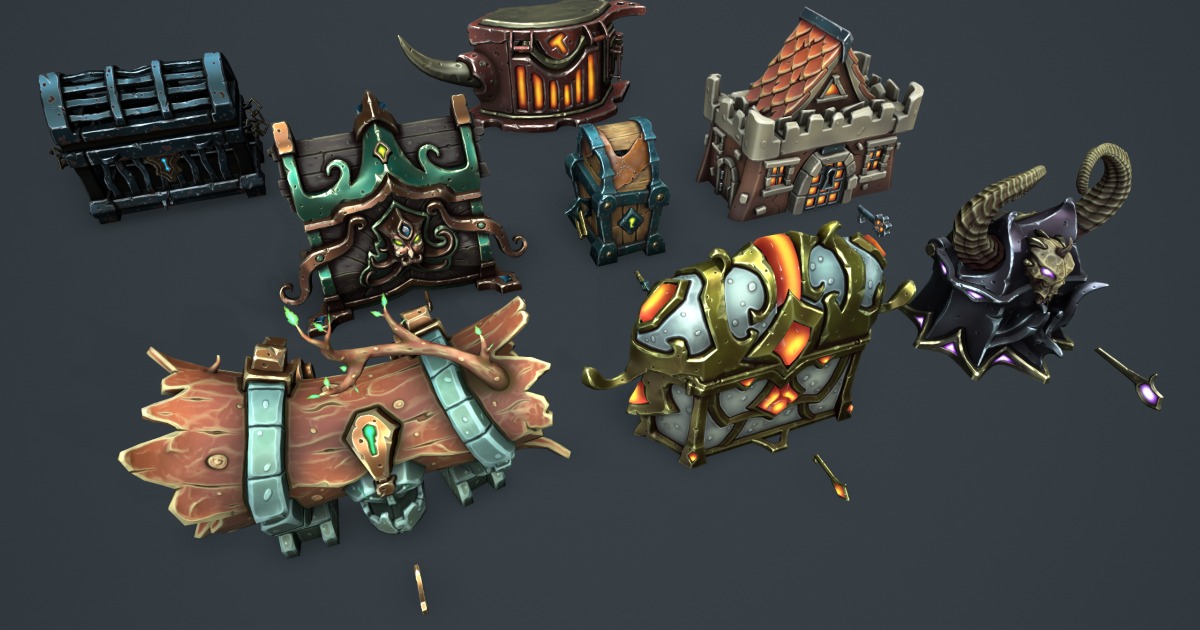 Fantasy chests 2 | 3D Props | Unity Asset Store