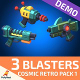 FREE Demo: Low Poly Sci-Fi Blaster 1 - Retro Style Sample