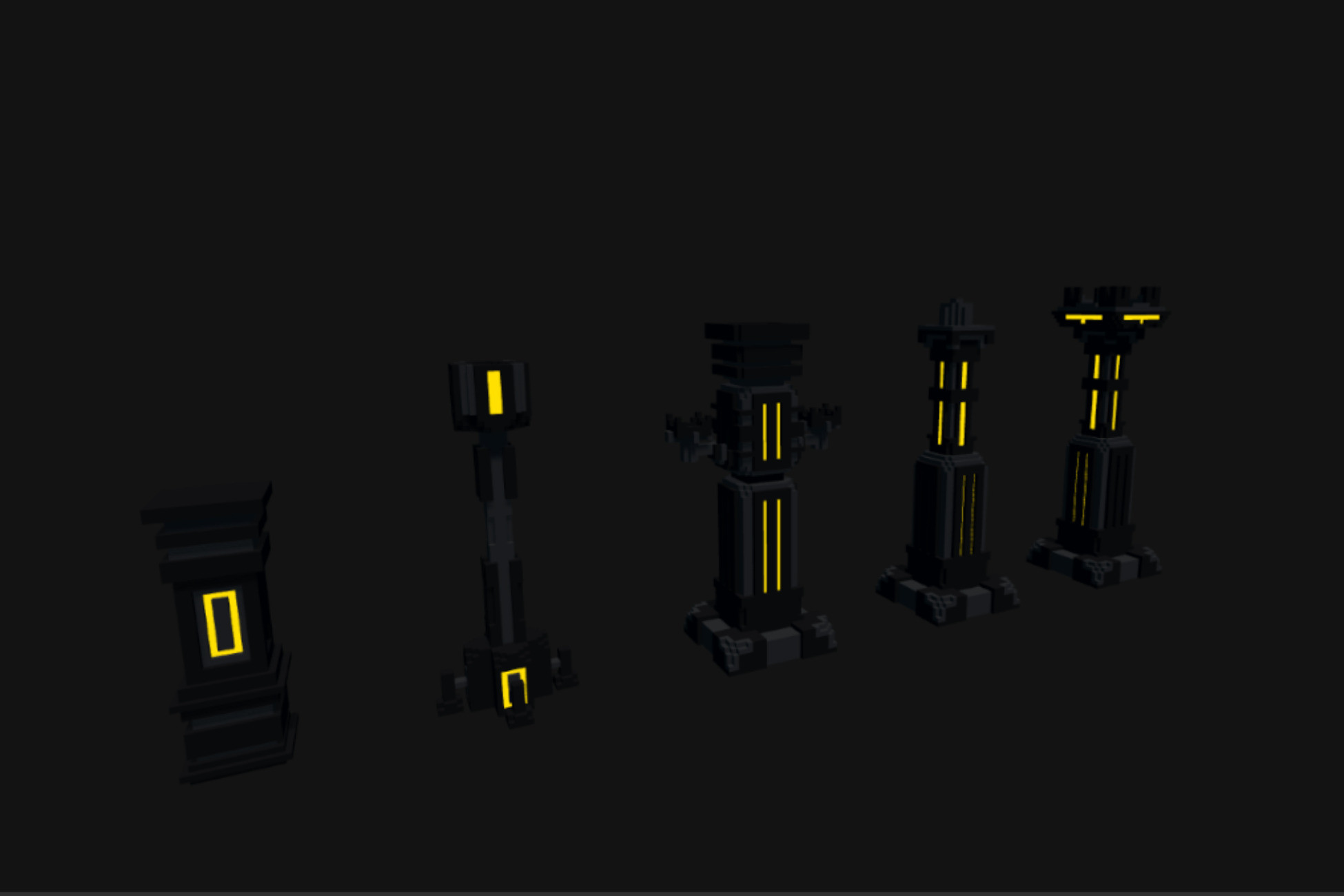Voxel Pillar Set 3D 环境 Unity Asset Store