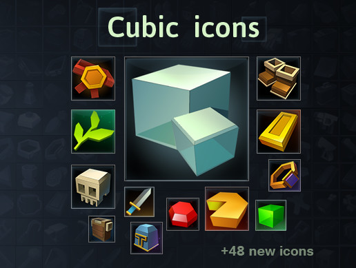 Cubic Icons | 2D Icons | Unity Asset Store