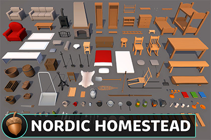 Low Poly Nordic Homestad Pack