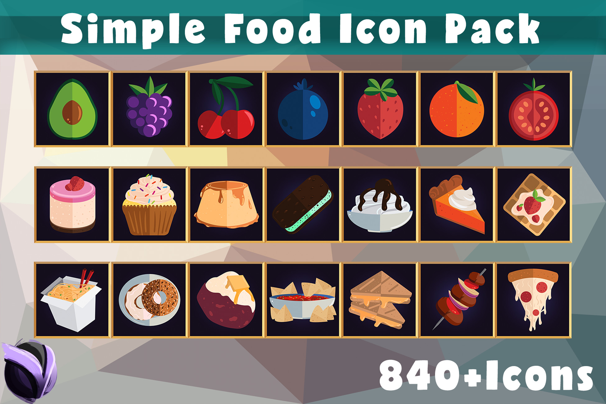 Simple Food Icons | 2D Icons | Unity Asset Store