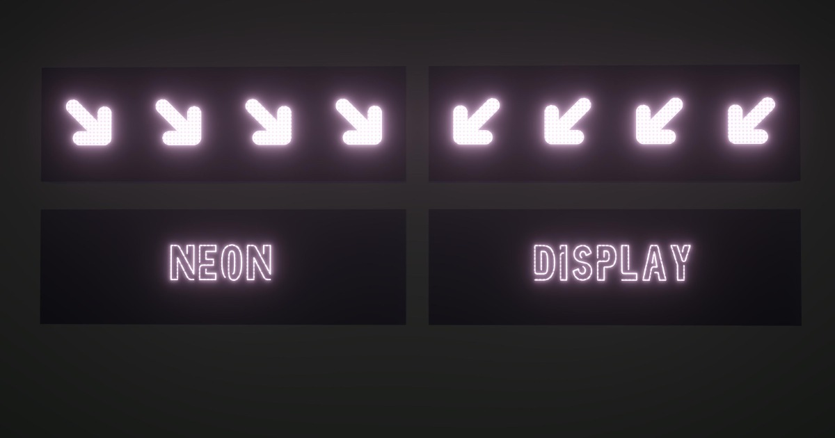 Unity Wide Display Graphic Neon Display | VFX Shaders | Unity Asset Store