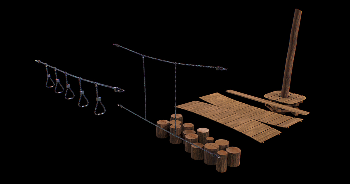 Modular Rope Park | 3D Trees | Unity Asset Store