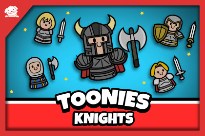 Toonies Knights - 2D Cute Knight Characters & Boss