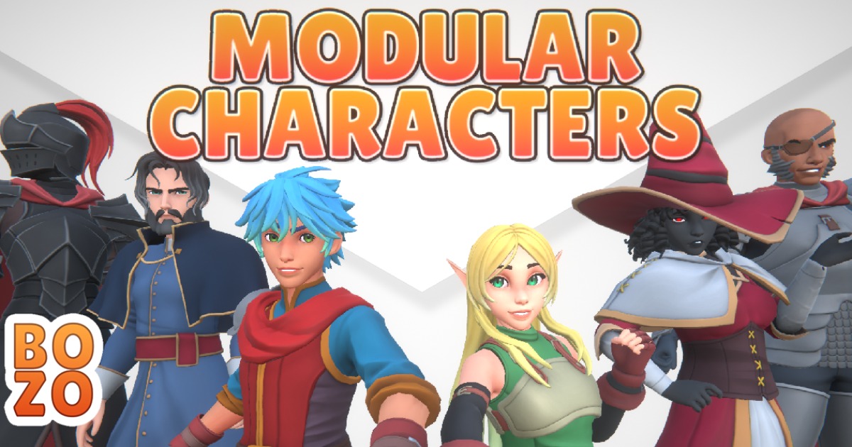 BoZo: Stylized Modular Characters - Fantasy Pack | 3D Characters ...