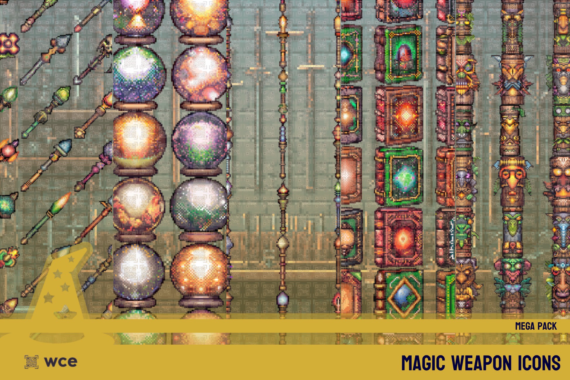 Magic Weapon Icons - Mega - 2D Pixel Magic Combat Weapons and RPG ...
