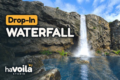 Drop-In Waterfall — Realistic URP System