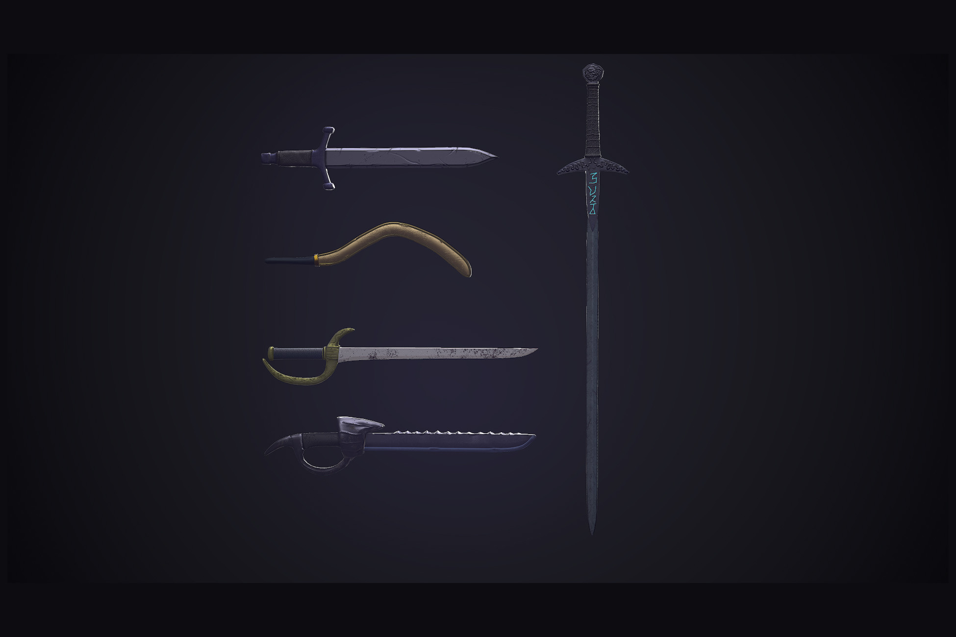 Set of weapons - swords | 3D Weapons | Unity Asset Store