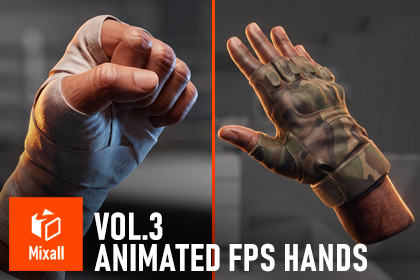 Animated FPS Hands Vol.3