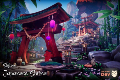 Stylized Japanese Shrine - Asset Pack