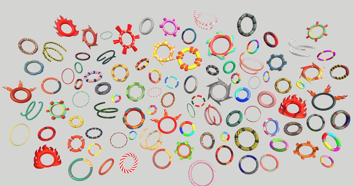 Stunt Rings 3D Collection | 3D 小道具 | Unity Asset Store