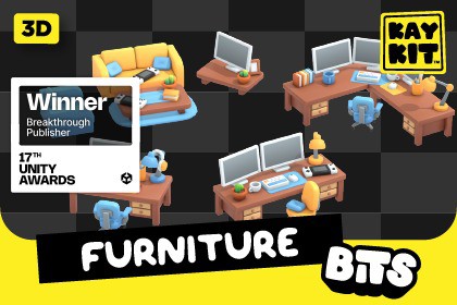 KayKit - Furniture Bits (for Unity)