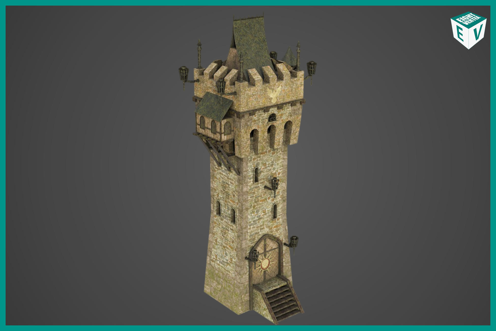 Old Castle Watch Tower 01 URP HDRP Textures | 3D Urban | Unity Asset Store