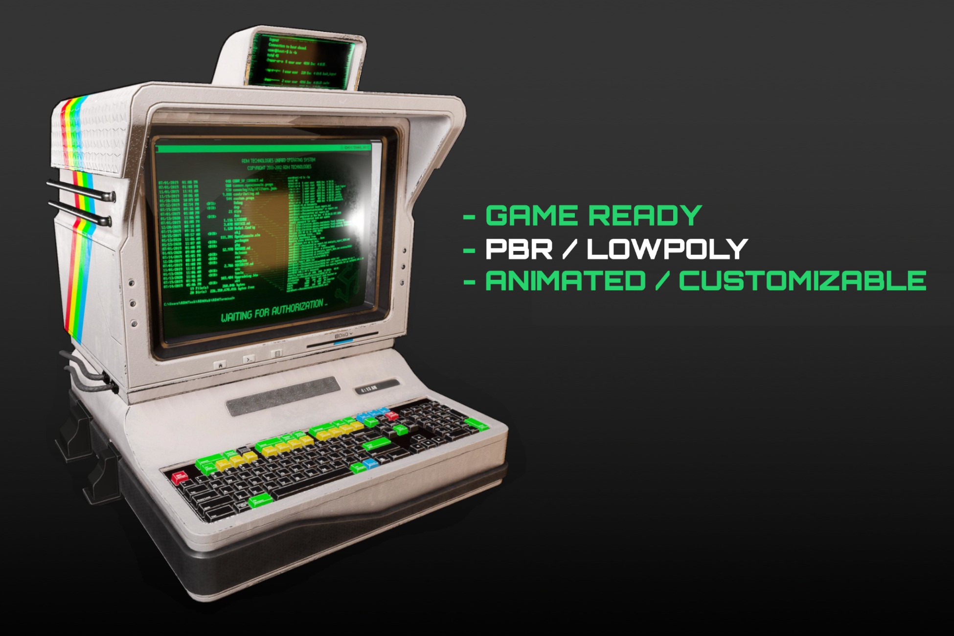 Computer Terminal PBR Asset | 3D Electronics | Unity Asset Store