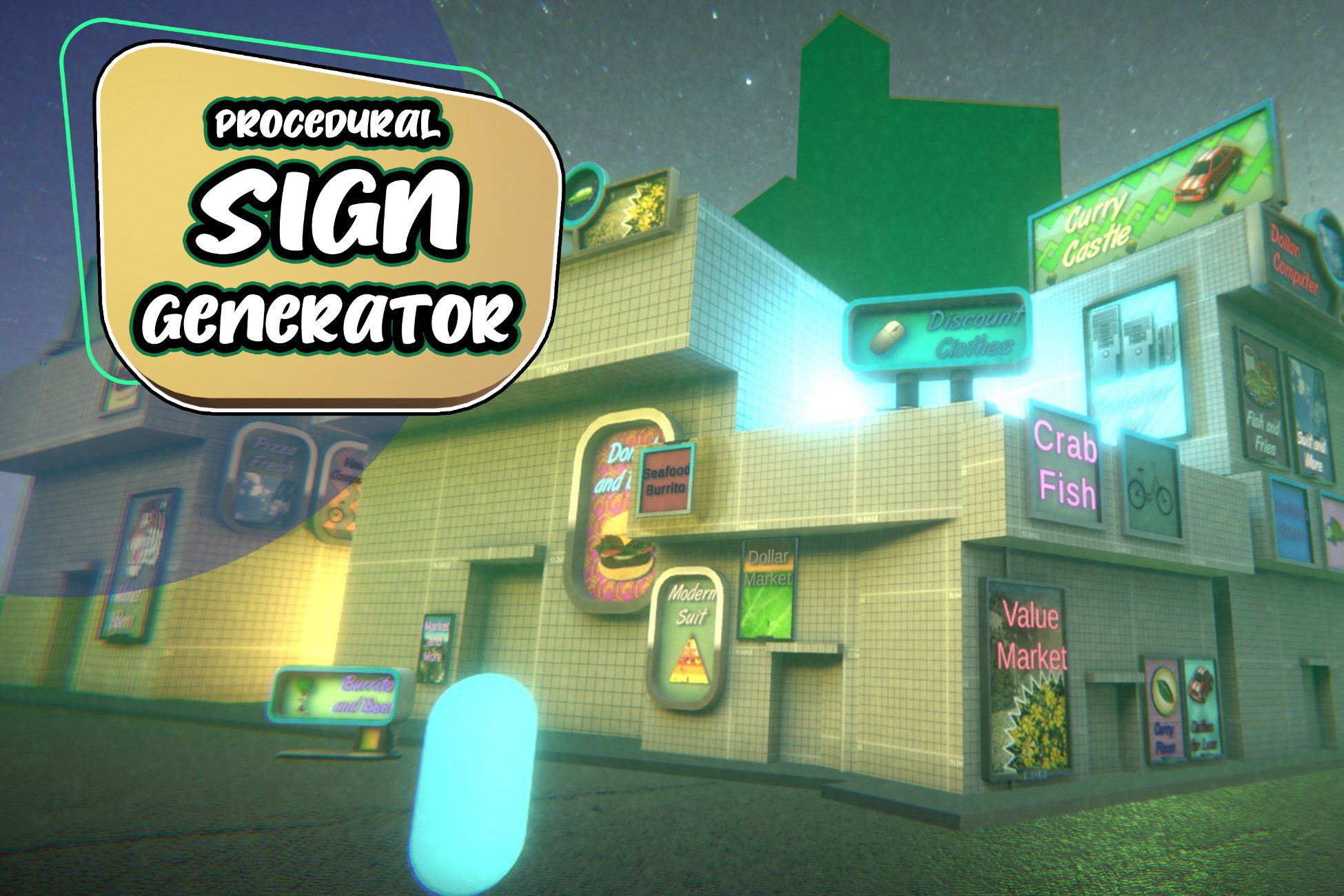Procedural Sign Generator | Level Design | Unity Asset Store