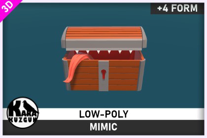 Low-Poly Stylized Mimic Chest