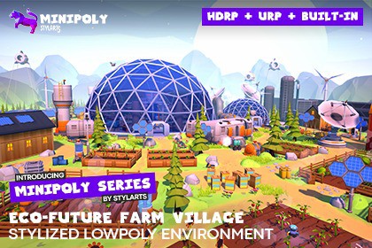 Minipoly Series - Eco-Future Farm Village ( Stylized Lowpoly Environment )