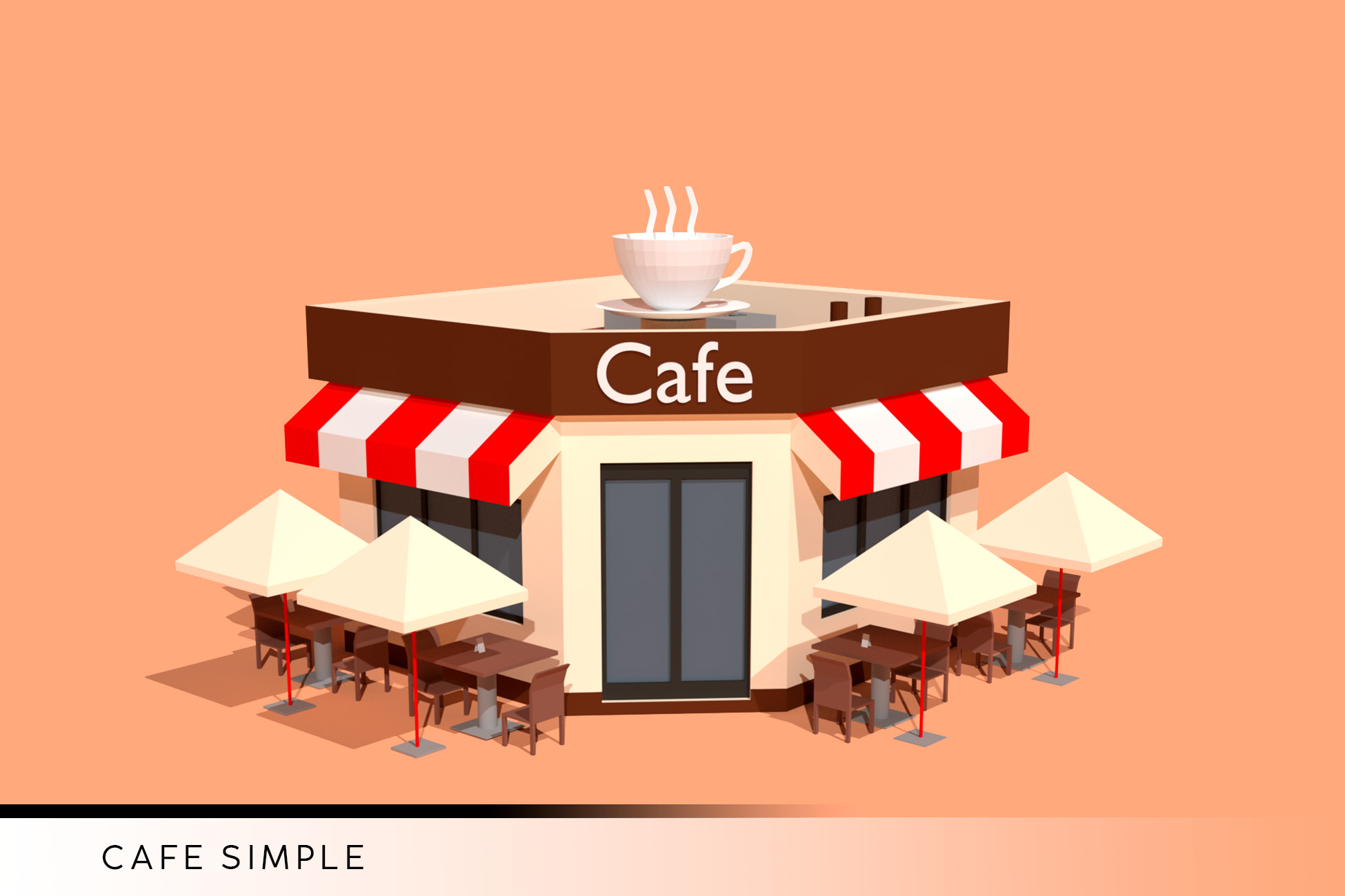 Simple Cafe | 3D Urban | Unity Asset Store