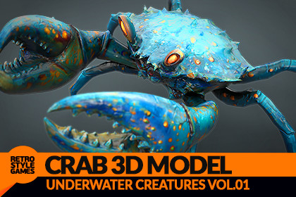 Stylized Crab 3D Model