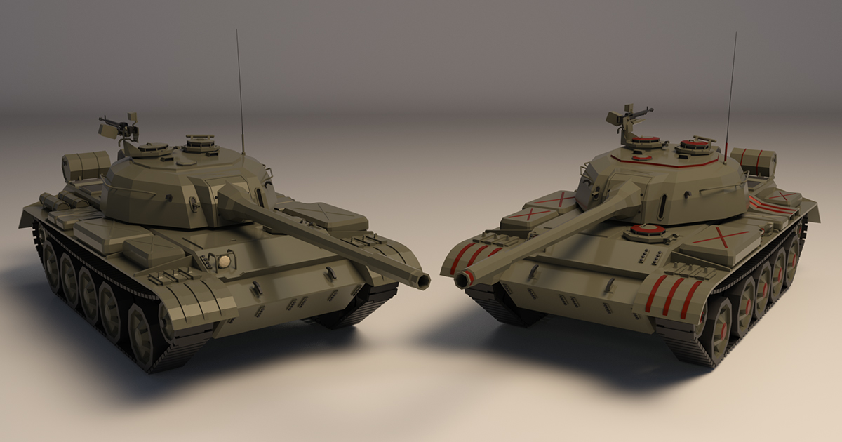 Low Poly Tank 06 | 3D Land | Unity Asset Store