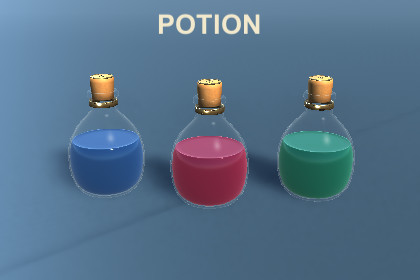 Fantasy Potion – 10 Colors & UI Icons