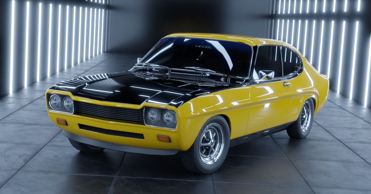 1970s Muscle Car #8 Variant | 3D Land | Unity Asset Store