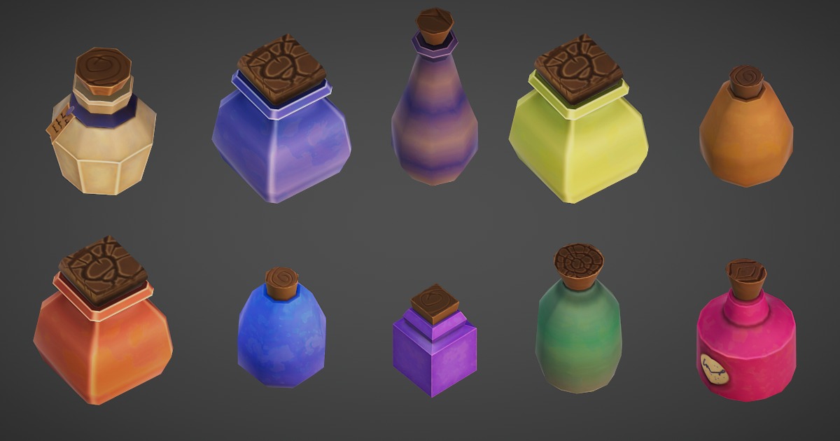 Stylized Props 2 - Potions | 3D Props | Unity Asset Store