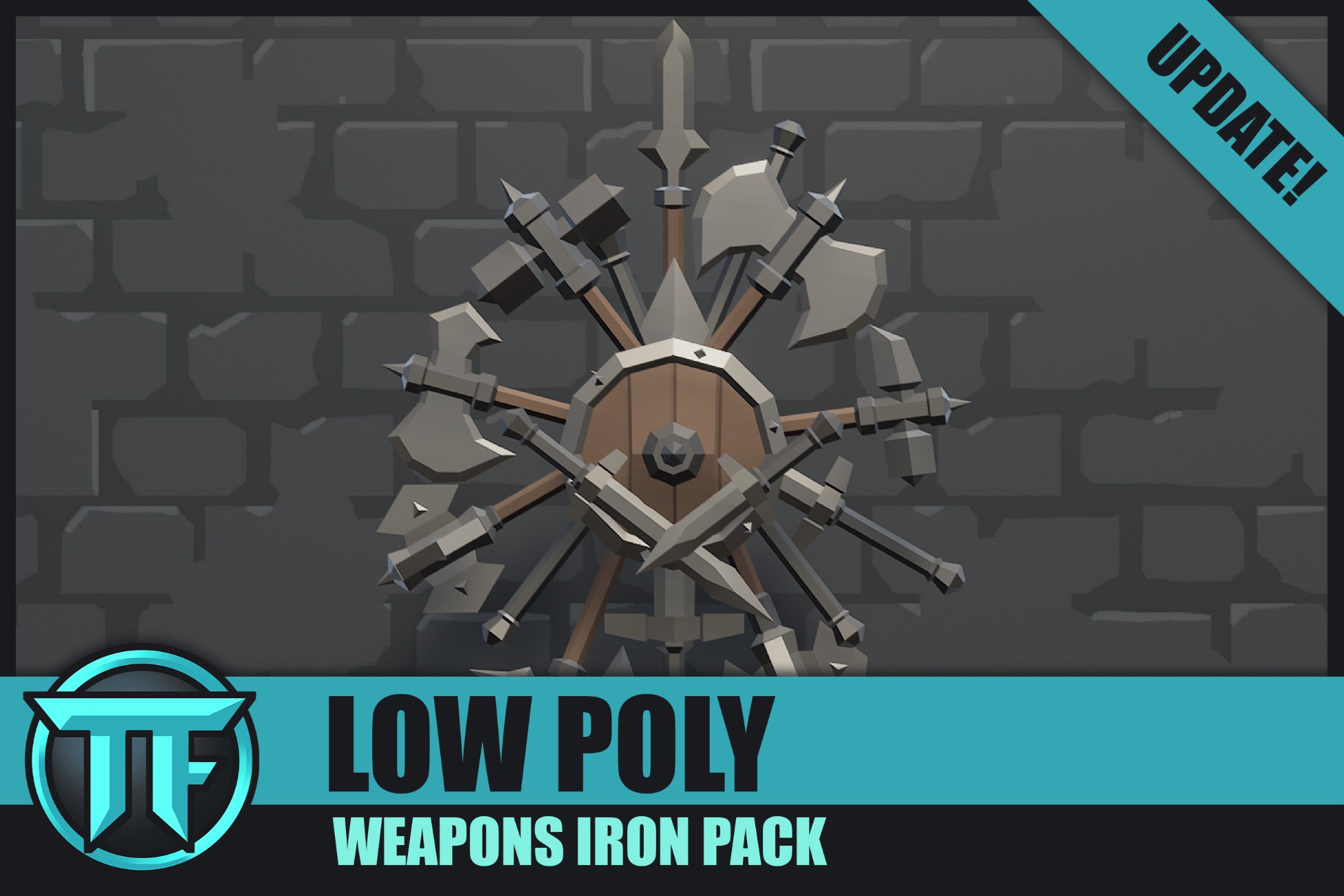 LOW POLY Weapons Iron Pack 3D 무기 Unity Asset Store