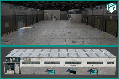 Old Abandoned Warehouse Interior And Exterior URP HDRP Textures