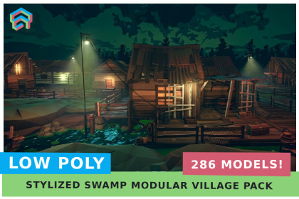 Low Poly Swamp Village – ModulaCraft PRO